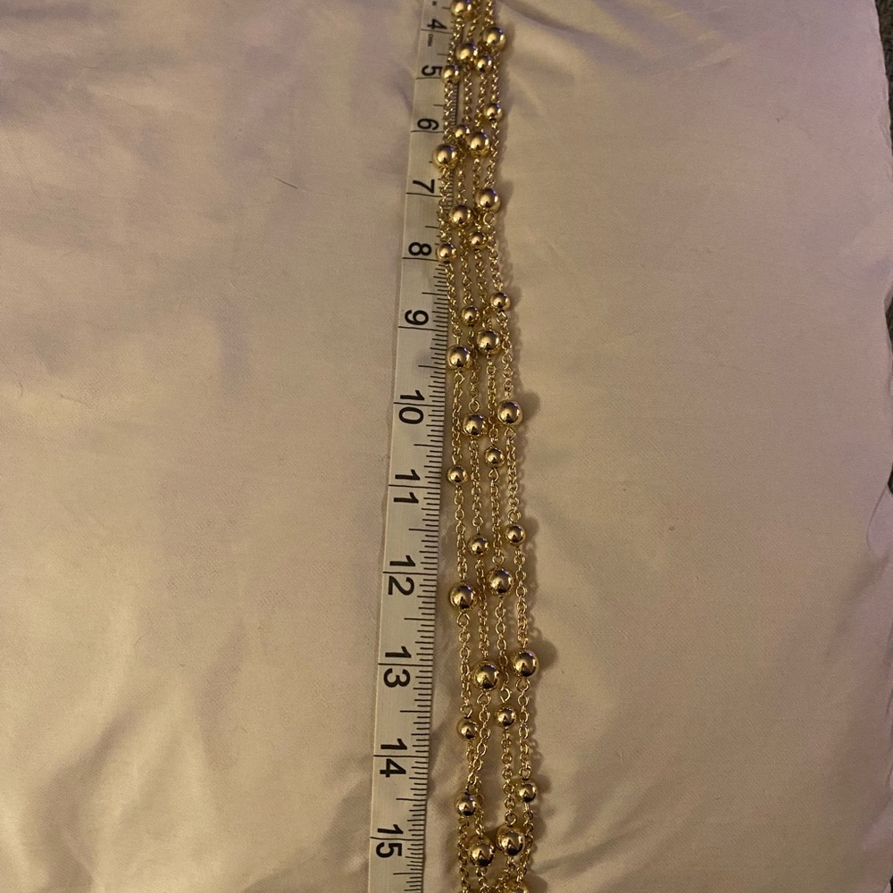 Talbots Gold Beaded Necklace